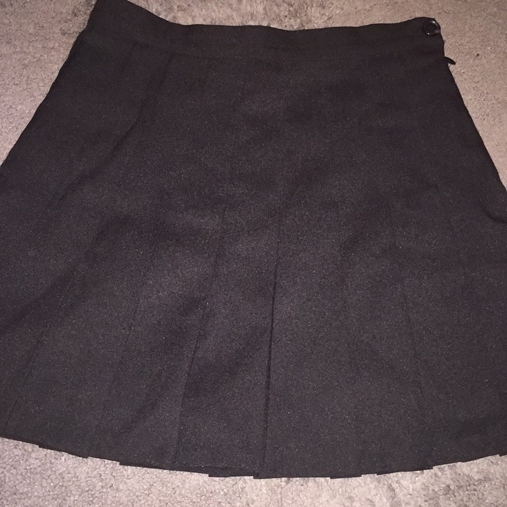 Black Pleated Mini Tennis Skirt